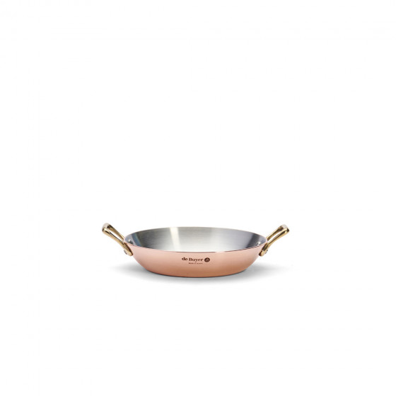 Copper baking dish INOCUIVRE Ø16cm brass handles