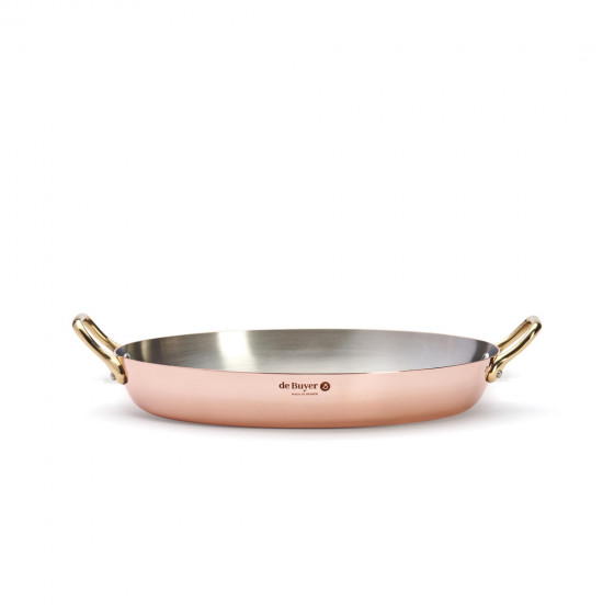 Copper pan INOCUIVRE Ø32cm brass handles