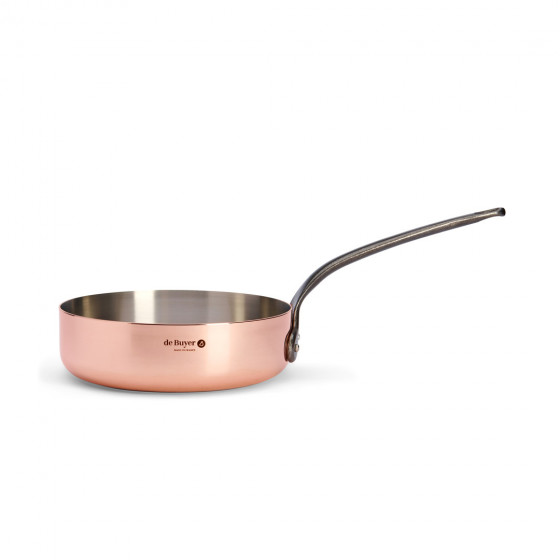 Copper sauté-pan INOCUIVRE Ø24cm cast-iron handle