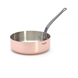 Sauteuse Kupfer-Edelstahl INOCUIVRE Ø28cm mit Gusseisengriff