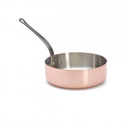 Sauteuse Kupfer-Edelstahl INOCUIVRE Ø28cm mit Gusseisengriff