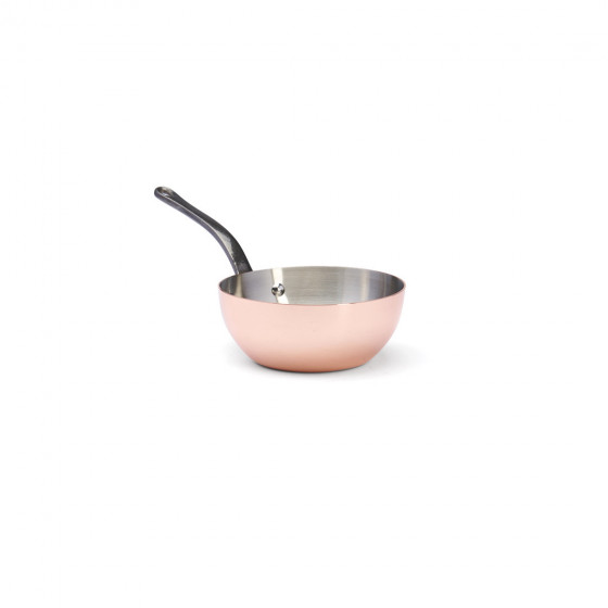 Copper conical sauté-pan INOCUIVRE Ø16cm cast-iron handle