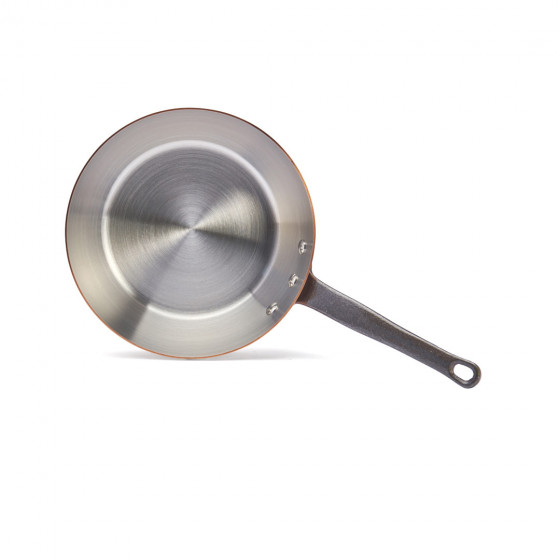 Konische Sauteuse Kupfer-Edelstahl INOCUIVRE Ø20cm mit Gusseisengriff