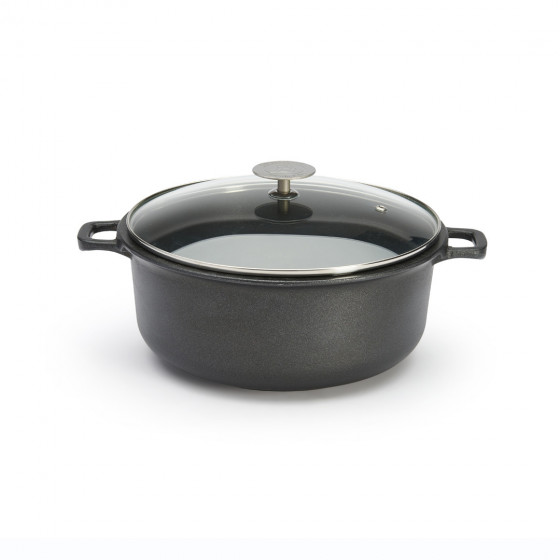 Round non-stick stewpan CHOC EXTREME Ø24cm with glass lid