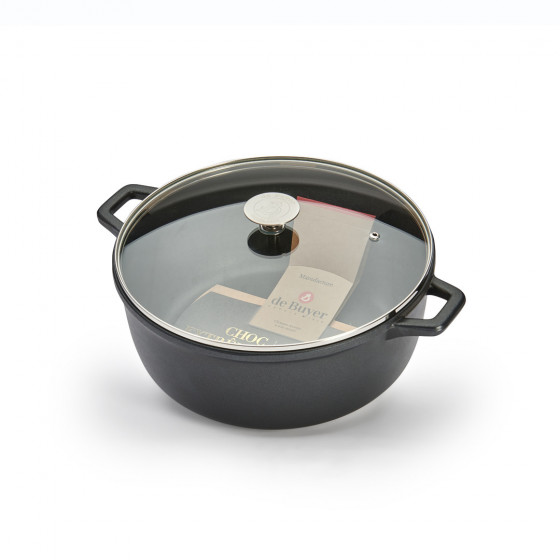 Round non-stick stewpan CHOC EXTREME with glass lid