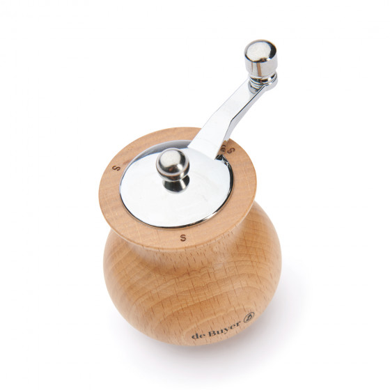 Salzmühle mit Kurbel Holz 7cm BOOGIE