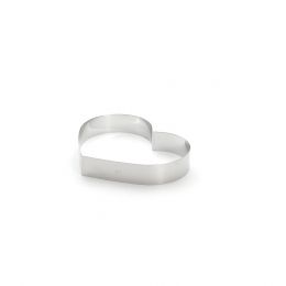 Ring, stainless steel, heart Ht 4 cm