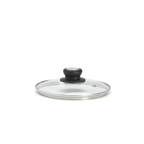 Glass lid with bakelite/stainless steel knob Ø18cm