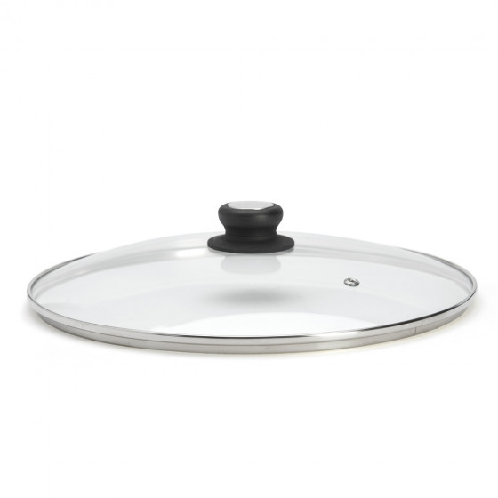Glass lid with bakelite/stainless steel knob Ø32cm