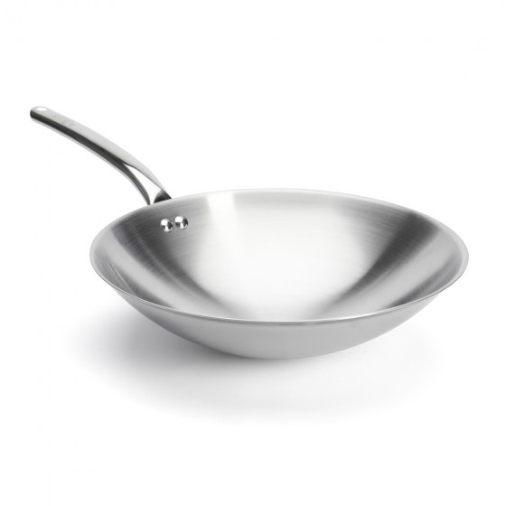 Stainless steel rounded Wok Ø36cm Special induction hob for wok