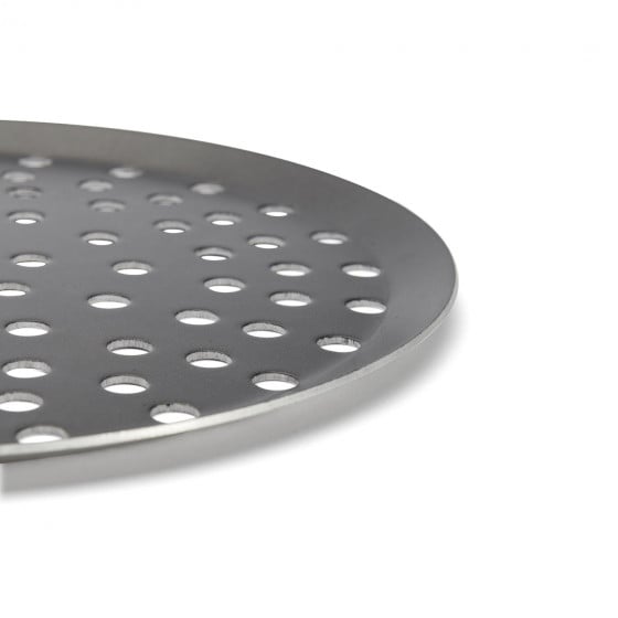 Non-stick round tray, perforated