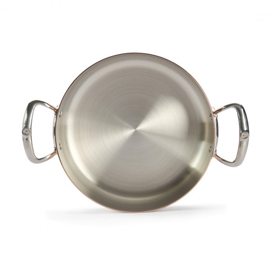 Copper sauté-pan with lid PRIMA MATERA Ø28cm - stainless steel handle