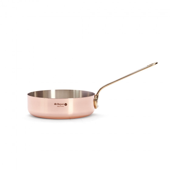 Copper sauté-pan INOCUIVRE Ø20cm brass handle