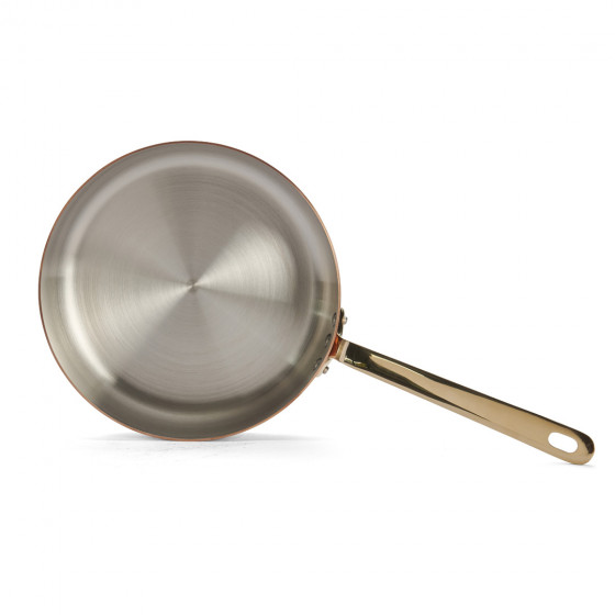 Sauteuse Kupfer-Edelstahl INOCUIVRE Ø24cm mit Messinggriff