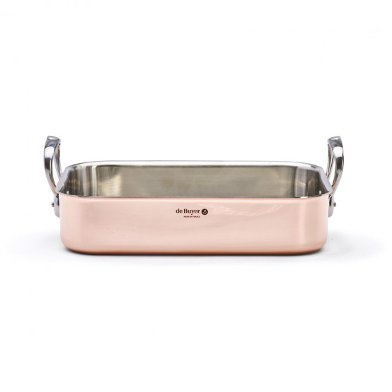 Copper roasting-pan INOCUIVRE 41x27x8cm