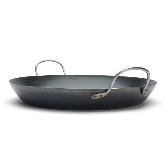 Blue steel paella pan LA LYONNAISE Ø47cm