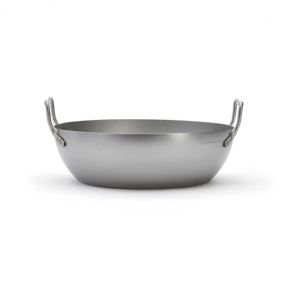 Rounded steel deep-fryer LA LYONNAISE Ø36cm