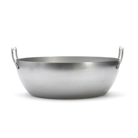 Rounded steel deep-fryer LA LYONNAISE Ø45cm