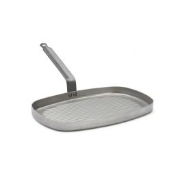 Steel "Grill" frypan CARBONE PLUS
