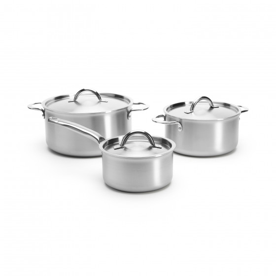 Stainless steel saucepan ALCHIMY Set of 6 pieces