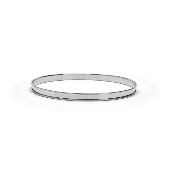 Perforierter Tortenring Edelstahl gerollter Rand  Ø28cm H.2cm