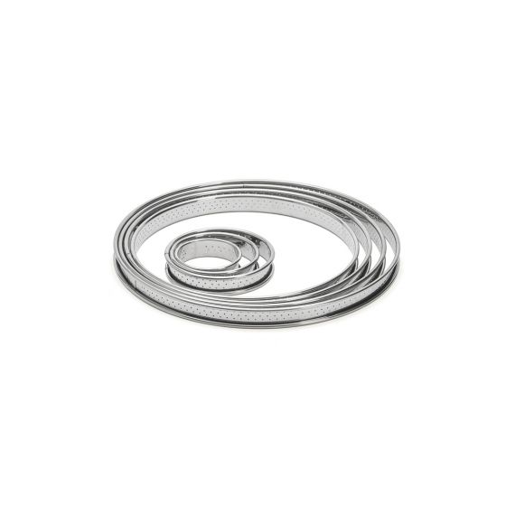 Perforierter Tortenring Edelstahl gerollter Rand  Ø28cm H.2cm