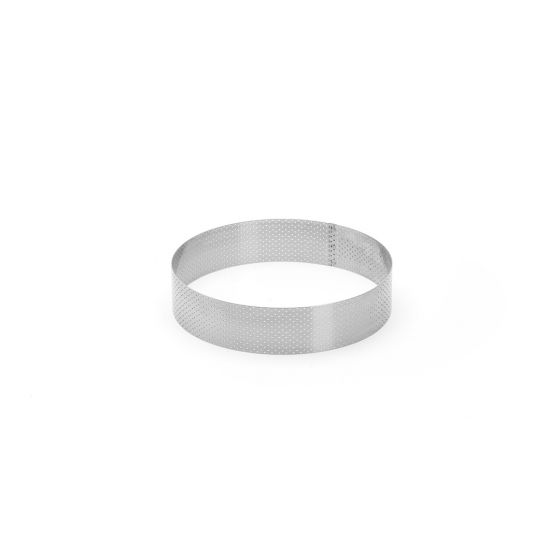 Perforated stainless steel circle Ø20x4,5cm