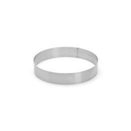 Perforated stainless steel circle Ht45mm