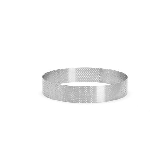Perforated stainless steel circle Ø24x4,5cm