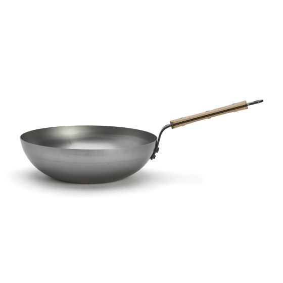 Gewölbter Wok mit Griff aus Eisen MINERAL B BOIS Ø32cm