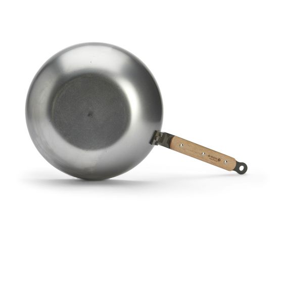 Curved steel wok MINERAL B BOIS Ø32cm