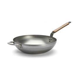 Gewölbter Wok mit Griff aus Eisen MINERAL B BOIS Ø32cm