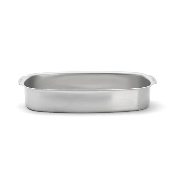 Rectangular stainless steel roasting dish 38x26 cm