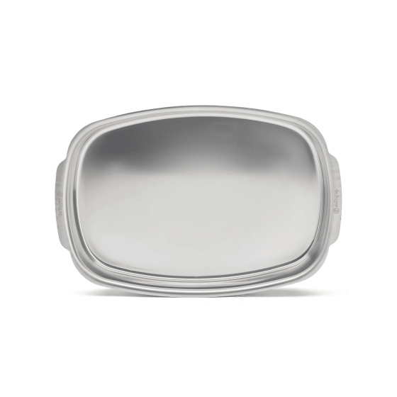 Rectangular stainless steel roasting dish 38x26 cm