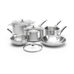 8-piece ALCHIMY stainless steel cookware set