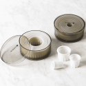 Boîte de 9 découpoirs ronds cannelés polyamide Ø 2 à 10cm