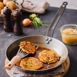 Rösti auf Stahlpfanne gemacht