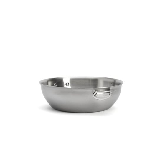 Rounded Stainless Steel Saute Pan ALCHIMY LOQY Ø24cm