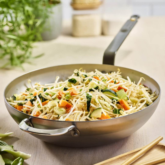 Wok bombé acier carbone MINERAL B Ø32cm