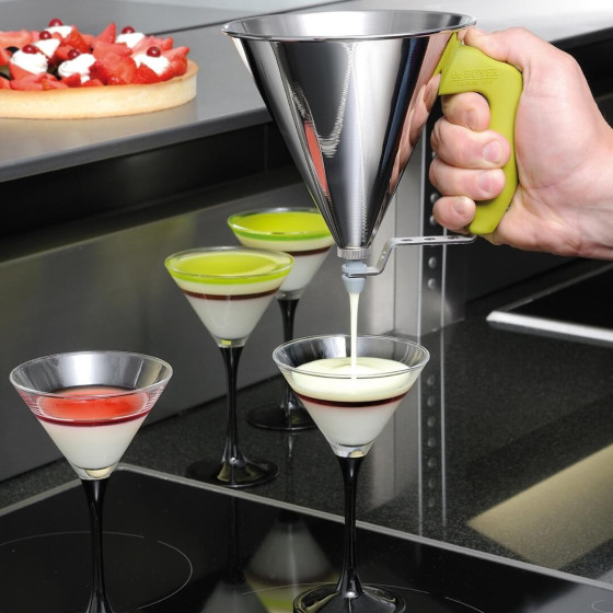 Automatischer Mini-Fondanttrichter Edelstahl 0,8L KWIK grün