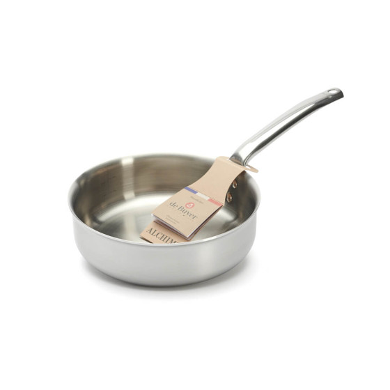 Sauteuse bord droit en inox ALCHIMY Ø24cm