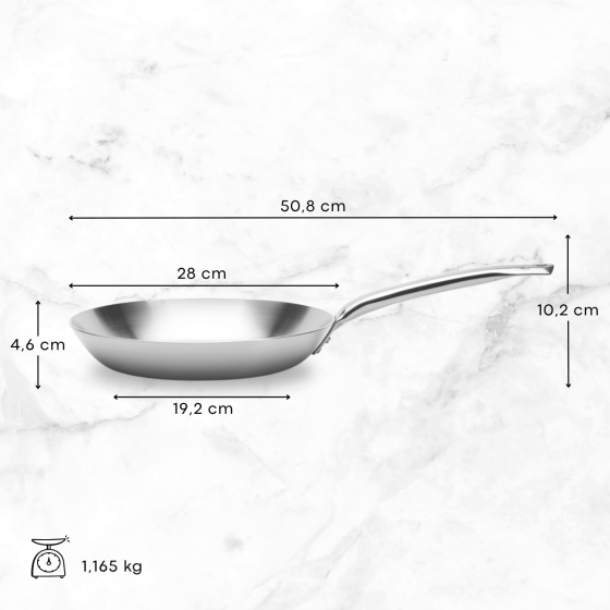 Stainless steel frying pan ALCHIMY Ø28cm