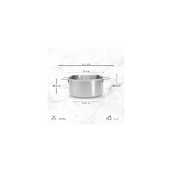 Faitout en inox ALCHIMY Ø20cm