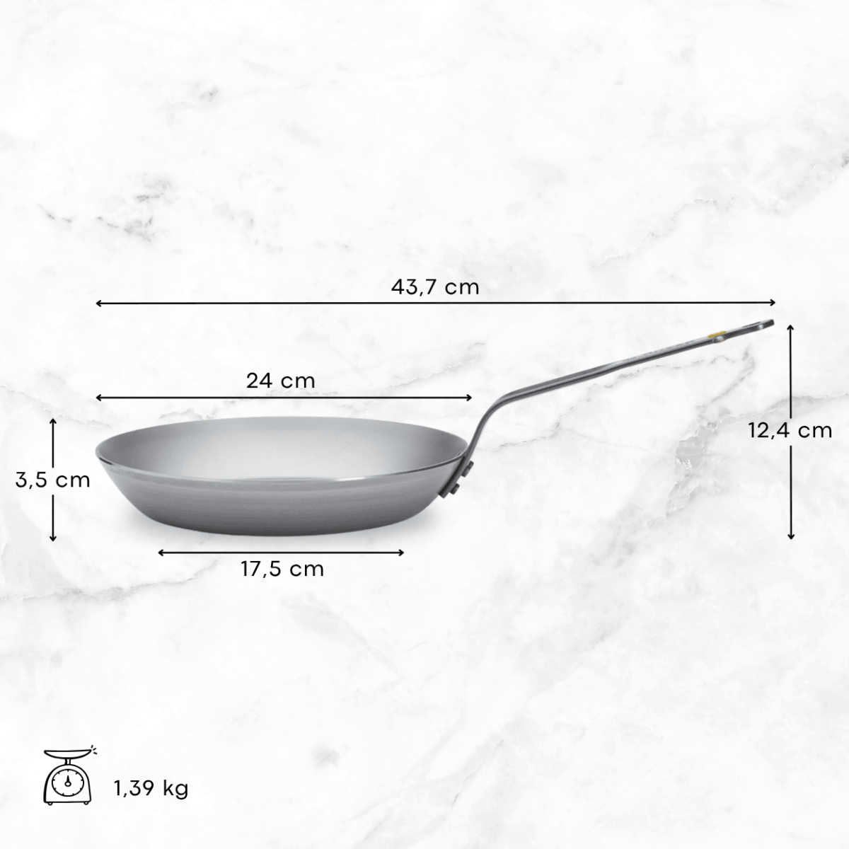 Steel frying pan MINERAL B Ø24cm