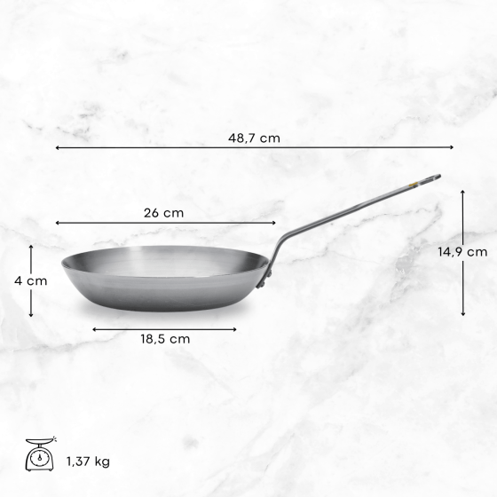 Steel frying pan Grill MINERAL B Ø26cm
