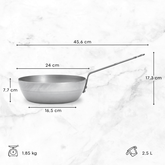 Steel deep country pan MINERAL B Ø24cm