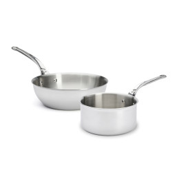 Stainless steel duo saucepan Ø20cm and sauté pan Ø24cm AFFINITY