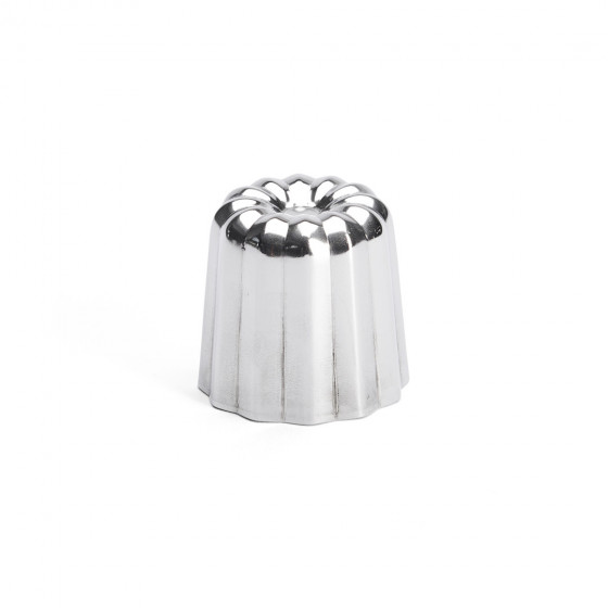 Lot de 6 moules à mini canelés bordelais inox Ø3,5x4cm