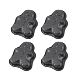 Set of 4 non-stick steel Mini Gingerbread Man Moulds
