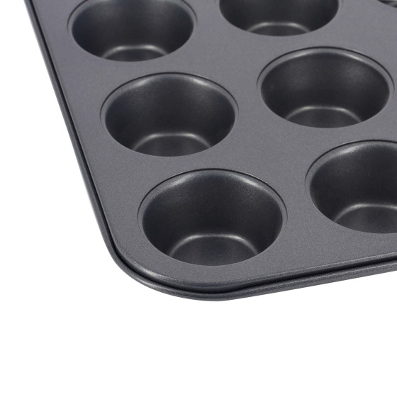 Blechform 24 Mini‑Muffin Stahl‑Antihaft